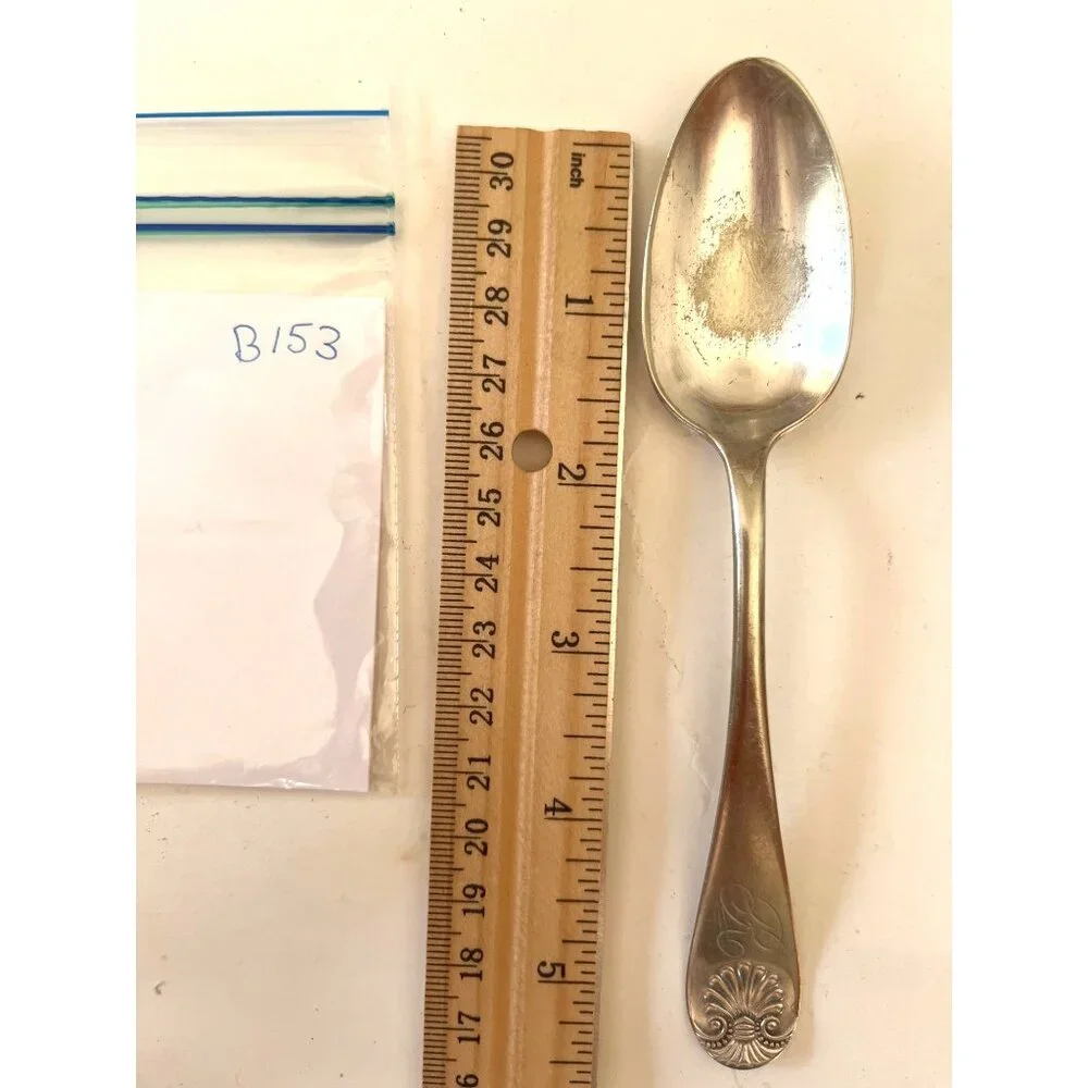 Antique 1889 Silver Spoon With Shell & Floral Design By Wm Rogers B153